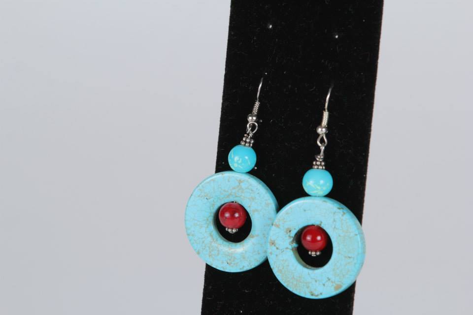 Blue Tibetan Earrings